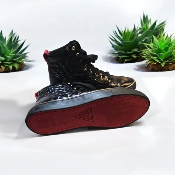 GUESS Men's Melo Hi Top Sneakers Black size 9 - Picture 6 of 6